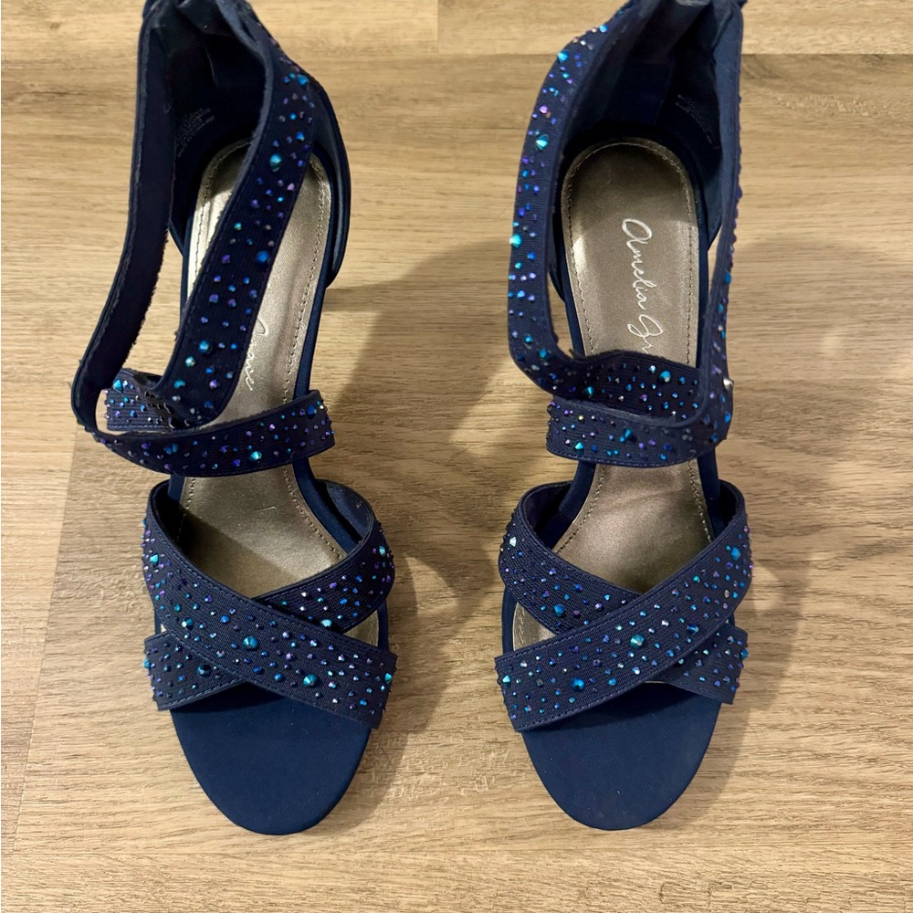 Blue Rhinestone Heels - Picture 3 of 10